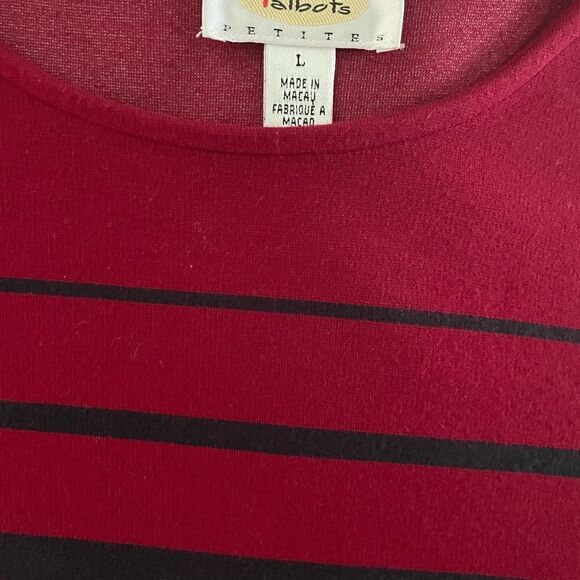 Talbots long sleeve black red sweater Size L - Picture 6 of 7